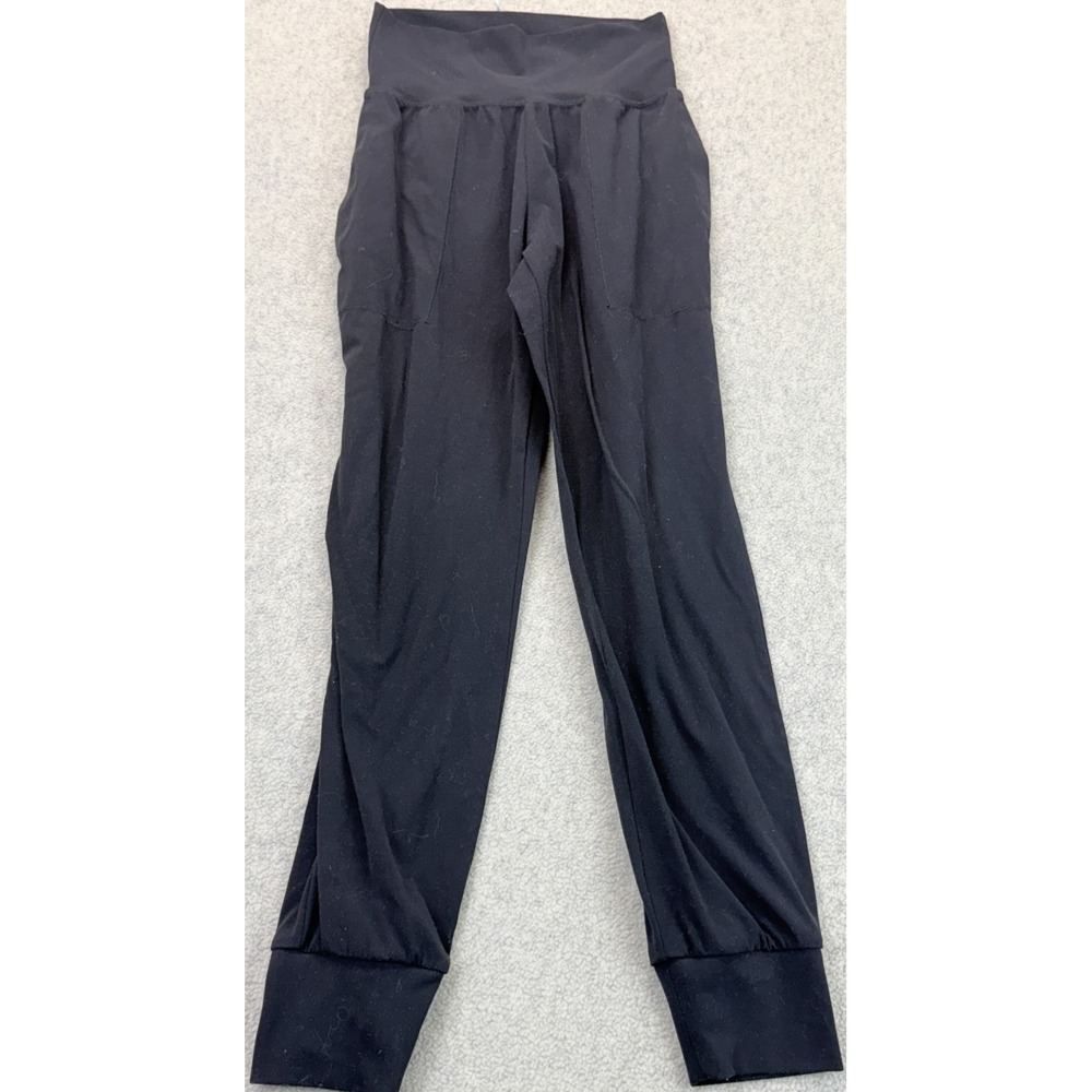 Athleta Womens Salutation High Rise Jogger Pants Black Yoga Soft Powervita 2XS
